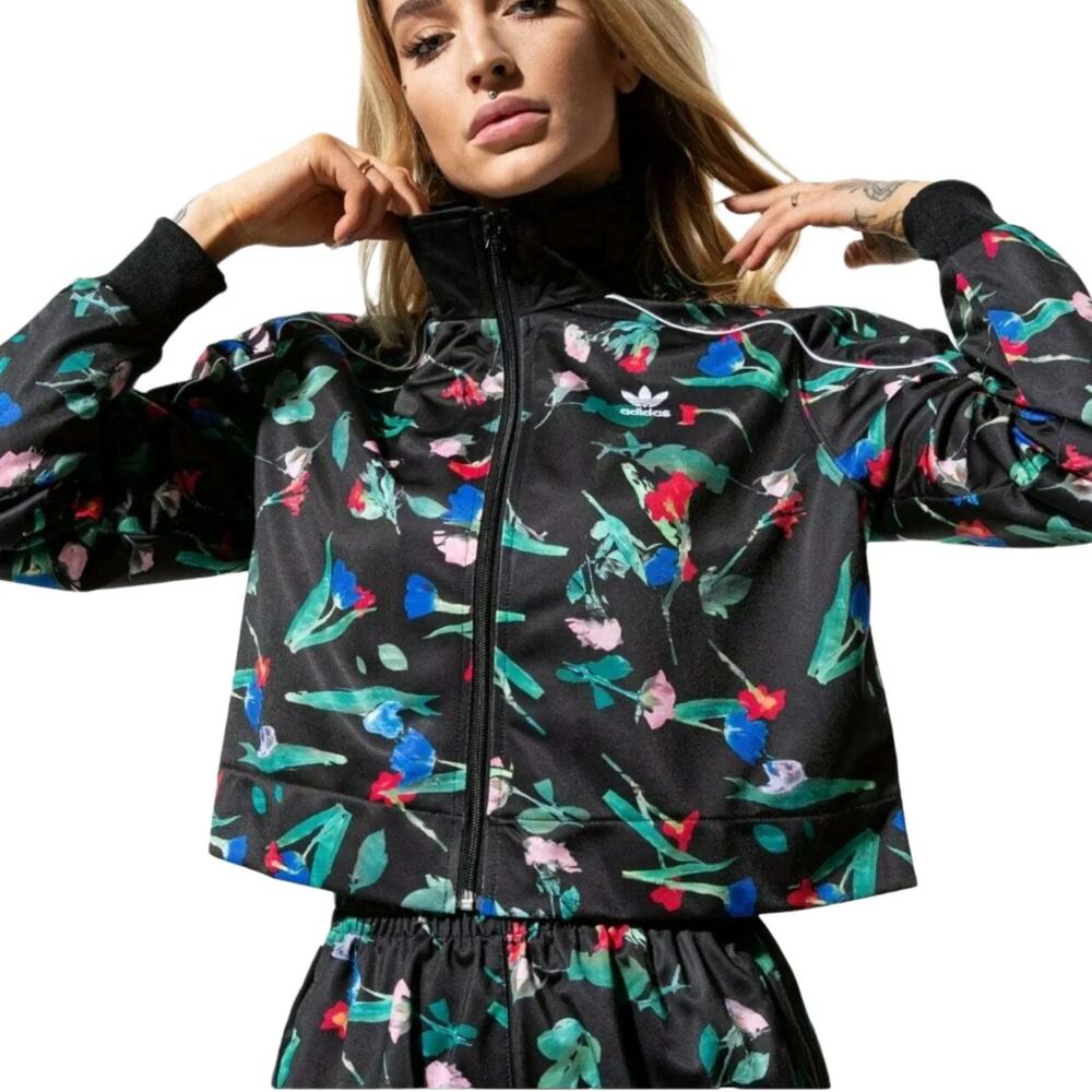 Adidas Originals | Bellista All-Over Flower Print Trefoil Logo Track Jacket